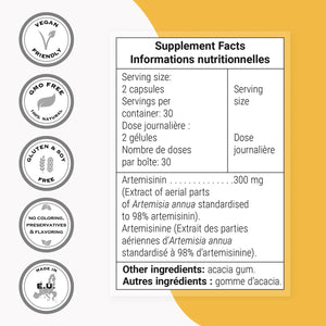 SUPERSMART - Supersmart Artemisinin 300Mg. 60 Capsulas - The Red Vitamin MX - Suplementos Alimenticios - {{ shop.shopifyCountryName }}