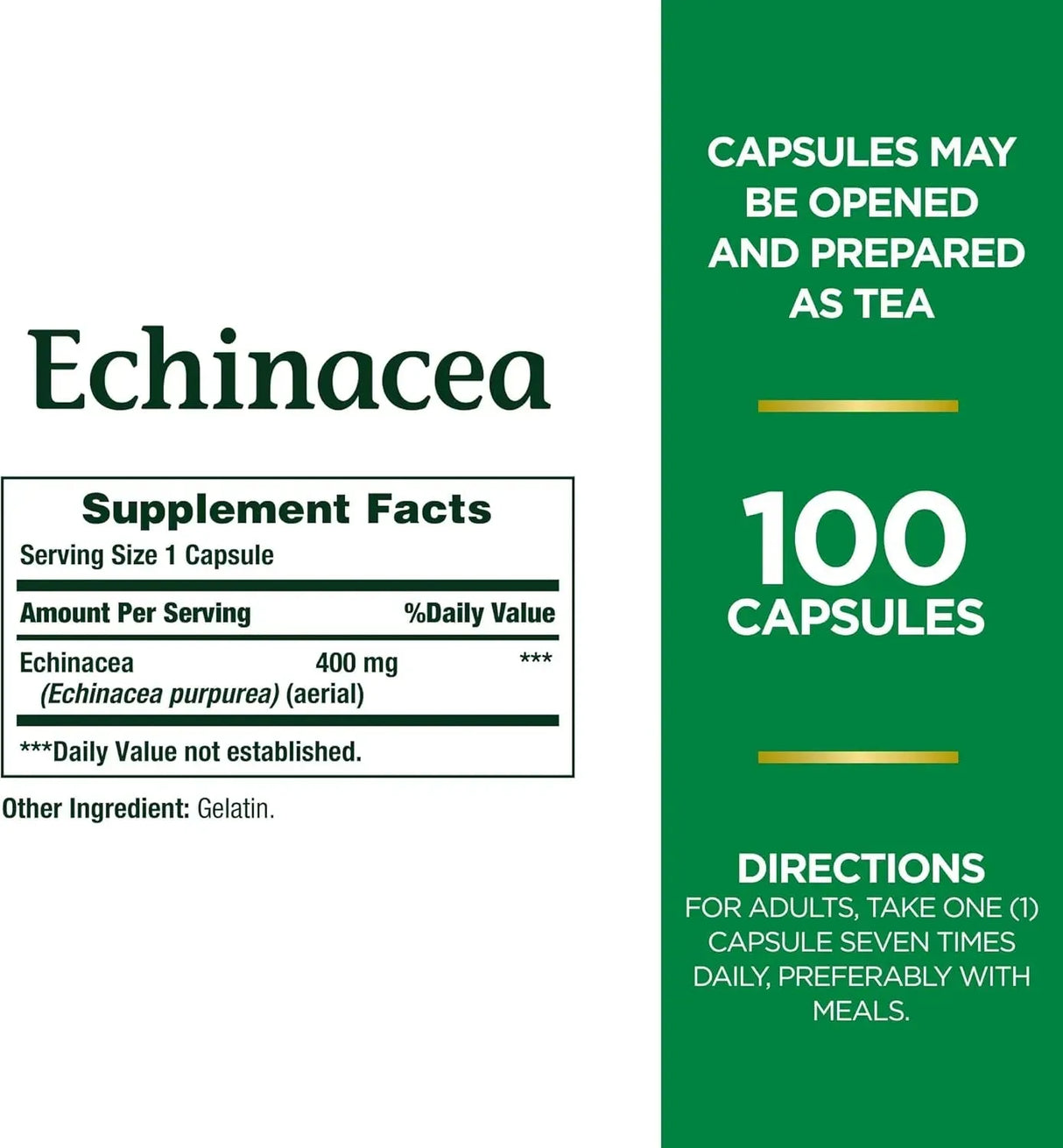 NATURE'S BOUNTY - Nature's Bounty Echinacea 400Mg. 100 Capsulas - The Red Vitamin MX - Suplementos Alimenticios - {{ shop.shopifyCountryName }}