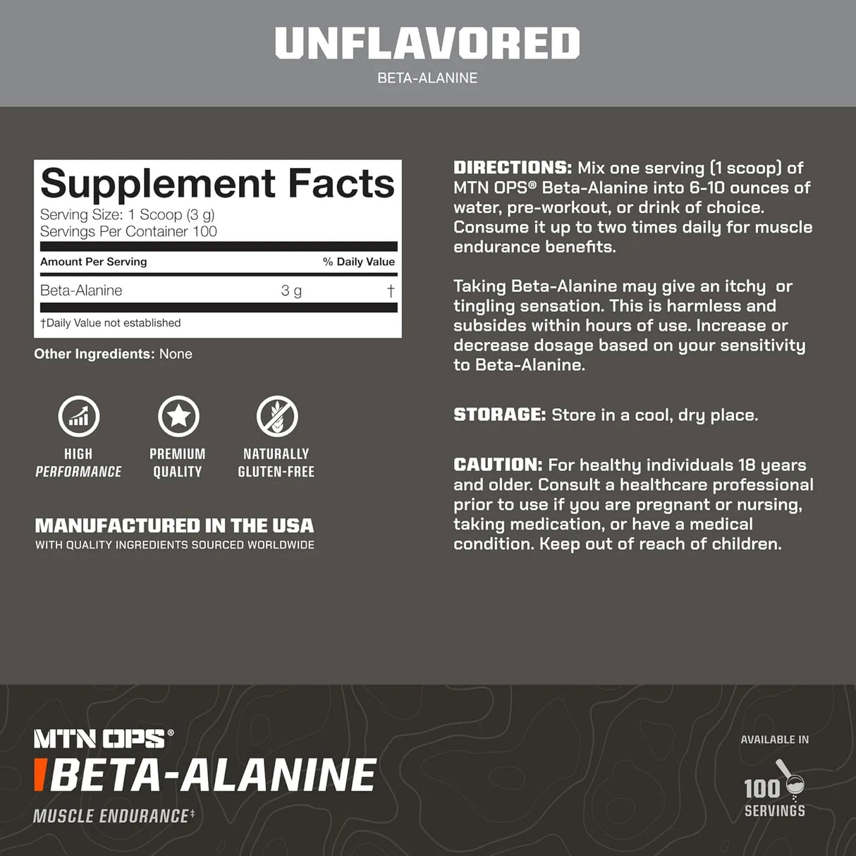 MTN OPS - MTN OPS Beta Alanine Powder 100 Servicios 300Gr. - The Red Vitamin MX - Suplementos Alimenticios - {{ shop.shopifyCountryName }}