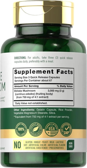 CARLYLE - Carlyle Shiitake Mushroom Extract 3000Mg. 200 Capsulas - The Red Vitamin MX - Suplementos Alimenticios - {{ shop.shopifyCountryName }}