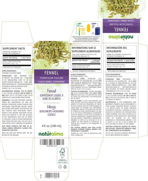 Naturalma Fennel Fruit Alcohol-Free Tincture 4 Fl.Oz.