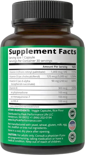 PEAK PERFORMANCE - Peak Performance DAKE Vitamin Supplement 30 Capsulas - The Red Vitamin MX - Suplementos Alimenticios - {{ shop.shopifyCountryName }}