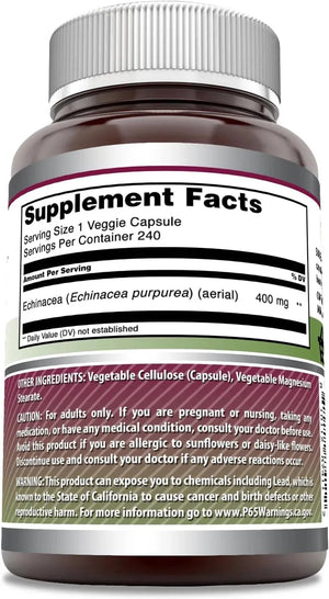 AMAZING FORMULAS - Amazing Formulas Echinacea 400Mg. 240 Capsulas - The Red Vitamin MX - Suplementos Alimenticios - {{ shop.shopifyCountryName }}