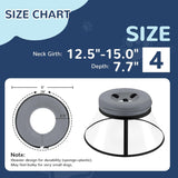 ICOYEA Sponge Core Dog Cone GRAY Size 4 Neck: 12.5"- 15.0"