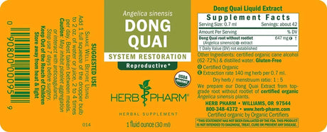 HERB PHARM - Herb Pharm Dong Quai Liquid Extract 1 Fl.Oz. - The Red Vitamin MX - Suplementos Alimenticios - {{ shop.shopifyCountryName }}