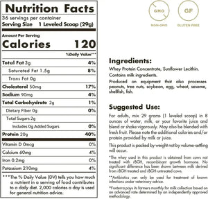 SOLGAR - Solgar Grass Fed Whey to Go Protein Powder Unflavored 2.3 Lb. - The Red Vitamin MX - Suplementos Alimenticios - {{ shop.shopifyCountryName }}