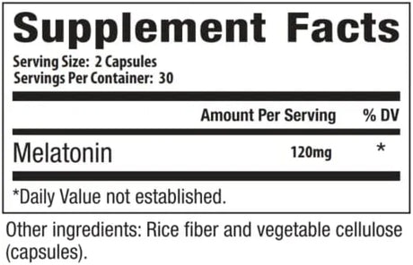 SIERRA LIFE SCIENCES - SIERRA LIFE SCIENCES High Dosage Melatonin 120Mg. 60 Capsulas - The Red Vitamin MX - Suplementos Alimenticios - {{ shop.shopifyCountryName }}