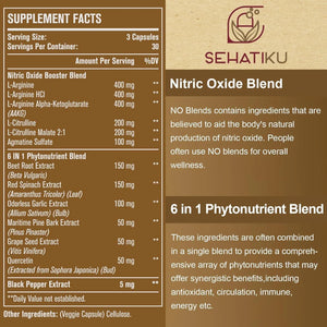 SEHAIKU - SehatiKu Nitric Oxide Supplement 2255Mg. 90 Capsulas 2 Pack - The Red Vitamin MX - Suplementos Alimenticios - {{ shop.shopifyCountryName }}