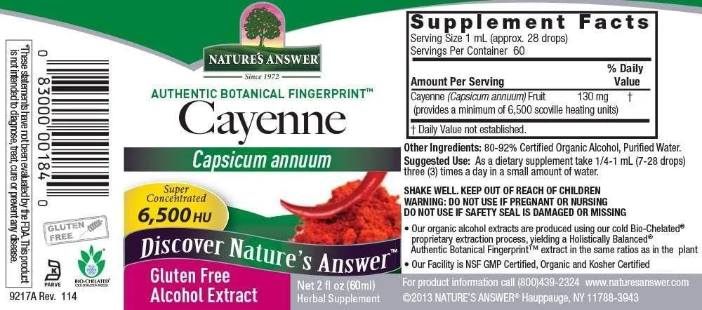 NATURE´S ANSWER - Nature's Answer Cayenne Pepper Tincture 2 Fl.Oz. - The Red Vitamin MX - Suplementos Alimenticios - {{ shop.shopifyCountryName }}