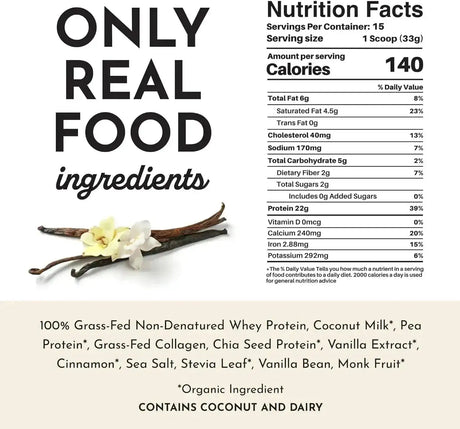 JUST INGREDIENTS - Just Ingredients Protein Powder Vanilla 15 Servicios - The Red Vitamin MX - Suplementos Alimenticios - {{ shop.shopifyCountryName }}