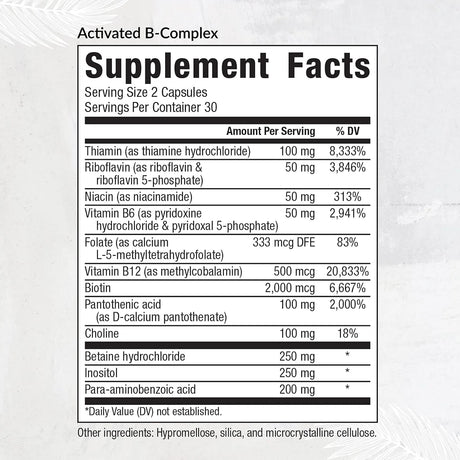 EQUILIFE - Equilife Activated B-Complex 60 Capsulas - The Red Vitamin MX - Suplementos Alimenticios - {{ shop.shopifyCountryName }}
