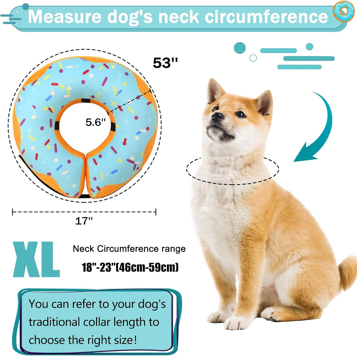 Cneo Recovery Donut Collar BLUE XLARGE