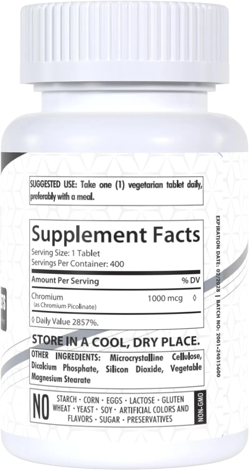 HEALTHFARE - Healthfare Chromium Picolinate 1000mcg 400 Tabletas - The Red Vitamin MX - Suplementos Alimenticios - {{ shop.shopifyCountryName }}