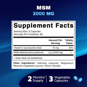 VITAMATIC - Vitamatic MSM 2000Mg. 180 Capsulas - The Red Vitamin MX - Suplementos Alimenticios - {{ shop.shopifyCountryName }}