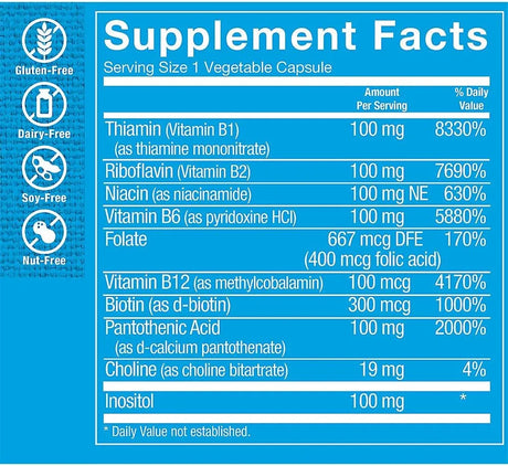 THE VITAMIN SHOPPE - The Vitamin Shoppe B-Complex 100 100 Capsulas - The Red Vitamin MX - Suplementos Alimenticios - {{ shop.shopifyCountryName }}