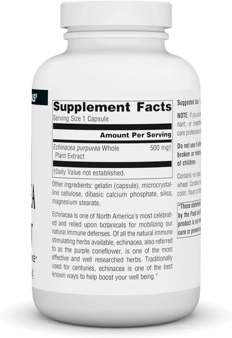 SOURCE NATURALS - Source Naturals Echinacea Root 500Mg. 200 Capsulas - The Red Vitamin MX - Suplementos Alimenticios - {{ shop.shopifyCountryName }}