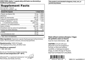 KLAIRE LABS - Klaire Labs B Complex Plus 100 Capsulas - The Red Vitamin MX - Suplementos Alimenticios - {{ shop.shopifyCountryName }}