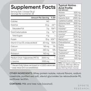 SPORTS RESEARCH - Sports Research Whey Protein Vanilla 940Gr. - The Red Vitamin MX - Suplementos Alimenticios - {{ shop.shopifyCountryName }}