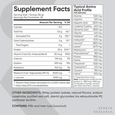 SPORTS RESEARCH - Sports Research Whey Protein Vanilla 940Gr. - The Red Vitamin MX - Suplementos Alimenticios - {{ shop.shopifyCountryName }}