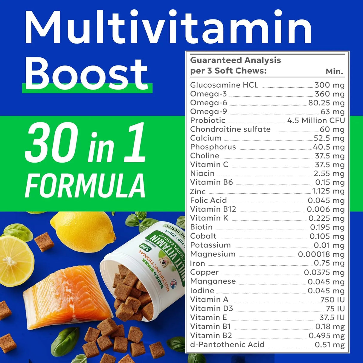 BARK&SPARK - BARK&SPARK Multivitamin Chewable Treats for Dogs 120 Masticables - The Red Vitamin MX - Multivitamínicos Para Perros - {{ shop.shopifyCountryName }}