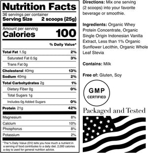 NORCAL ORGANIC - NorCal Organic Classic Whey Protein 100% Grass-Fed Vanilla 907Gr. - The Red Vitamin MX - Suplementos Alimenticios - {{ shop.shopifyCountryName }}