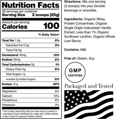 NORCAL ORGANIC - NorCal Organic Classic Whey Protein 100% Grass-Fed Vanilla 907Gr. - The Red Vitamin MX - Suplementos Alimenticios - {{ shop.shopifyCountryName }}
