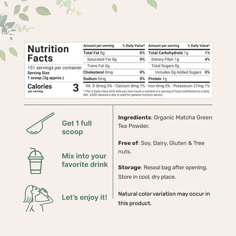 MICRO INGREDIENTS - Micro Ingredients Organic Matcha Green Tea Powder 454Gr. - The Red Vitamin MX - Suplementos Alimenticios - {{ shop.shopifyCountryName }}