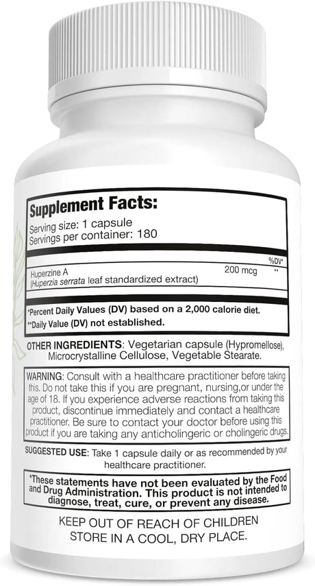 PURE NOOTROPICS - Pure Nootropics Huperzine A 200mcg 180 Capsulas - The Red Vitamin MX - Suplementos Alimenticios - {{ shop.shopifyCountryName }}