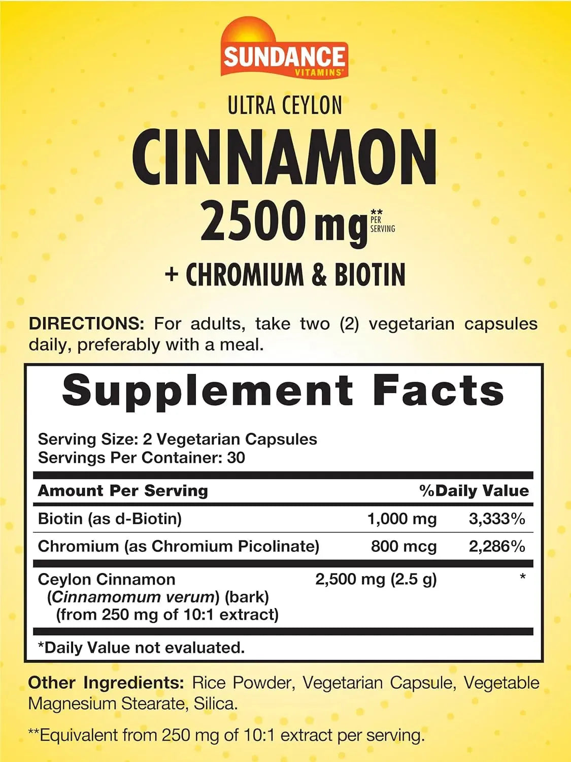 SUNDANCE - Sundance Ceylon Cinnamon 2500Mg. 60 Capsulas - The Red Vitamin MX - Suplementos Alimenticios - {{ shop.shopifyCountryName }}