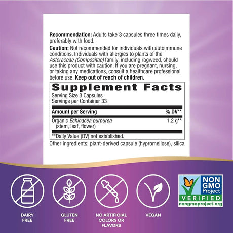 NATURE'S WAY - Nature's Way Echinacea Purpurea Herb 1200Mg. 100 Capsulas - The Red Vitamin MX - Suplementos Alimenticios - {{ shop.shopifyCountryName }}