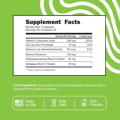 VITAL VITAMINS - Vital Vitamins Colostrum 60 Capsulas - The Red Vitamin MX - Suplementos Alimenticios - {{ shop.shopifyCountryName }}