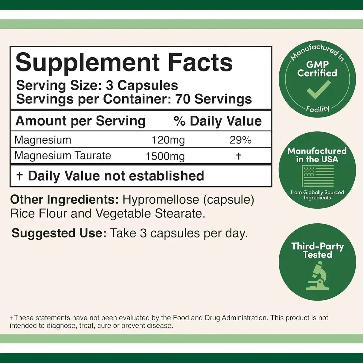 DOUBLE WOOD SUPPLEMENTS - Double Wood Supplements Magnesium Taurate 1500Mg. 210 Capsulas - The Red Vitamin MX - Suplementos Alimenticios - {{ shop.shopifyCountryName }}