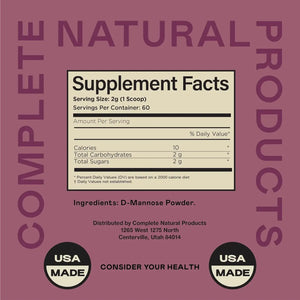 COMPLETE NATURAL PRODUCTS - Complete Natural Products Pure D-Mannose Powder 113Gr. - The Red Vitamin MX - Suplementos Alimenticios - {{ shop.shopifyCountryName }}