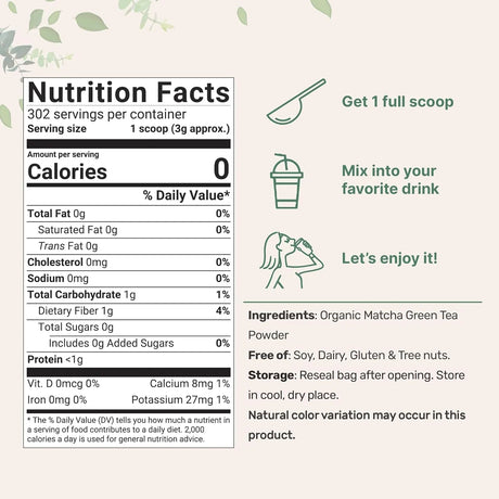 MICRO INGREDIENTS - Micro Ingredients Organic Matcha Green Tea Powder 907Gr. - The Red Vitamin MX - Suplementos Alimenticios - {{ shop.shopifyCountryName }}