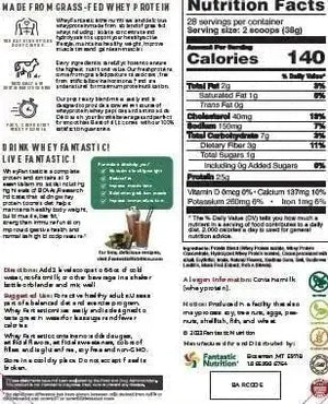 FANTASTIC NUTRITION - Fantastic Nutrition Natural Grass Fed Whey Protein Powder Chocolate 997Gr. - The Red Vitamin MX - Suplementos Alimenticios - {{ shop.shopifyCountryName }}
