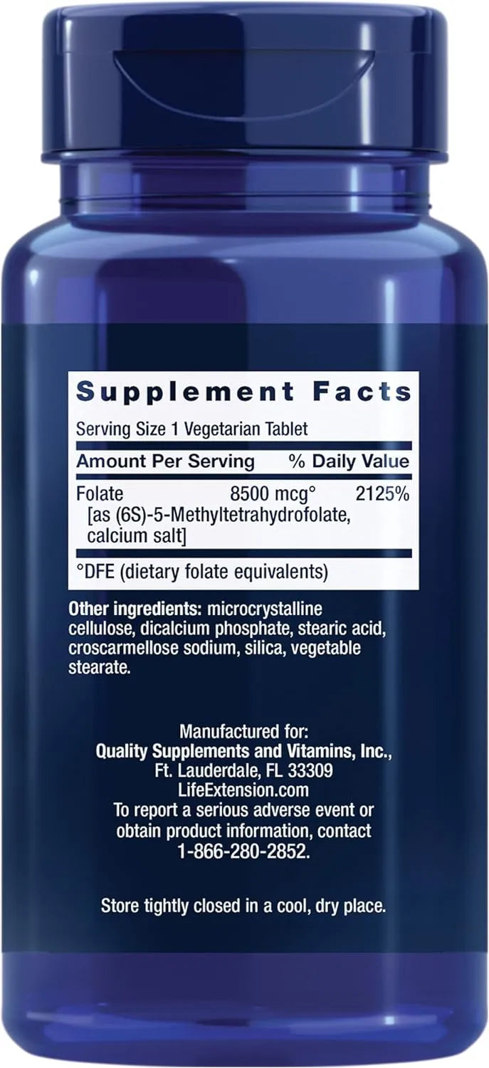 LIFE EXTENSION - Life Extension High Potency Optimized Folate 8500mcg 30 Tabletas - The Red Vitamin MX - Suplementos Alimenticios - {{ shop.shopifyCountryName }}