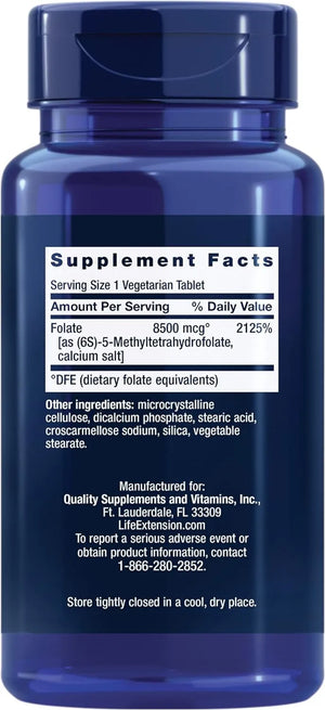 LIFE EXTENSION - Life Extension High Potency Optimized Folate 8500mcg 30 Tabletas - The Red Vitamin MX - Suplementos Alimenticios - {{ shop.shopifyCountryName }}