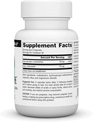 SOURCE NATURALS - Source Naturals GastricSoothe Zinc L Carnosine 60 Capsulas - The Red Vitamin MX - Suplementos Alimenticios - {{ shop.shopifyCountryName }}
