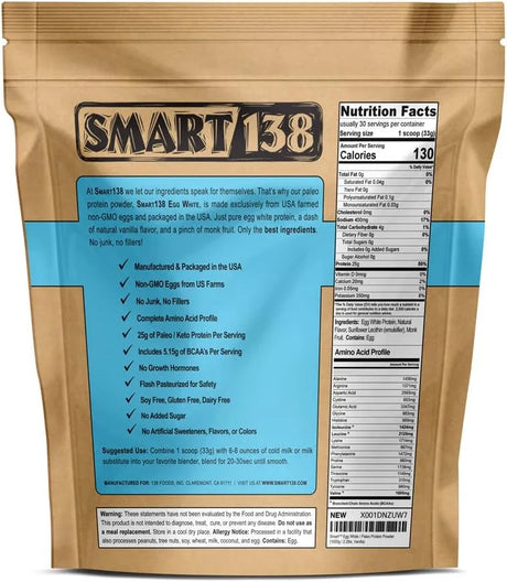 SMART138 - Smart138 Pure Egg White Protein Powder Vanilla 1 Kg. - The Red Vitamin MX - Suplementos Alimenticios - {{ shop.shopifyCountryName }}