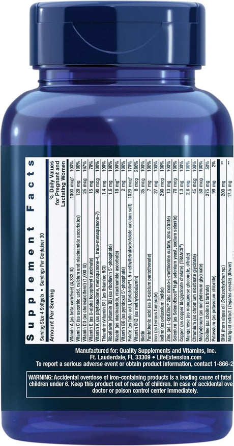 LIFE EXTENSION - Life Extension Prenatal Advantage 120 Capsulas Blandas - The Red Vitamin MX - Suplementos Alimenticios - {{ shop.shopifyCountryName }}