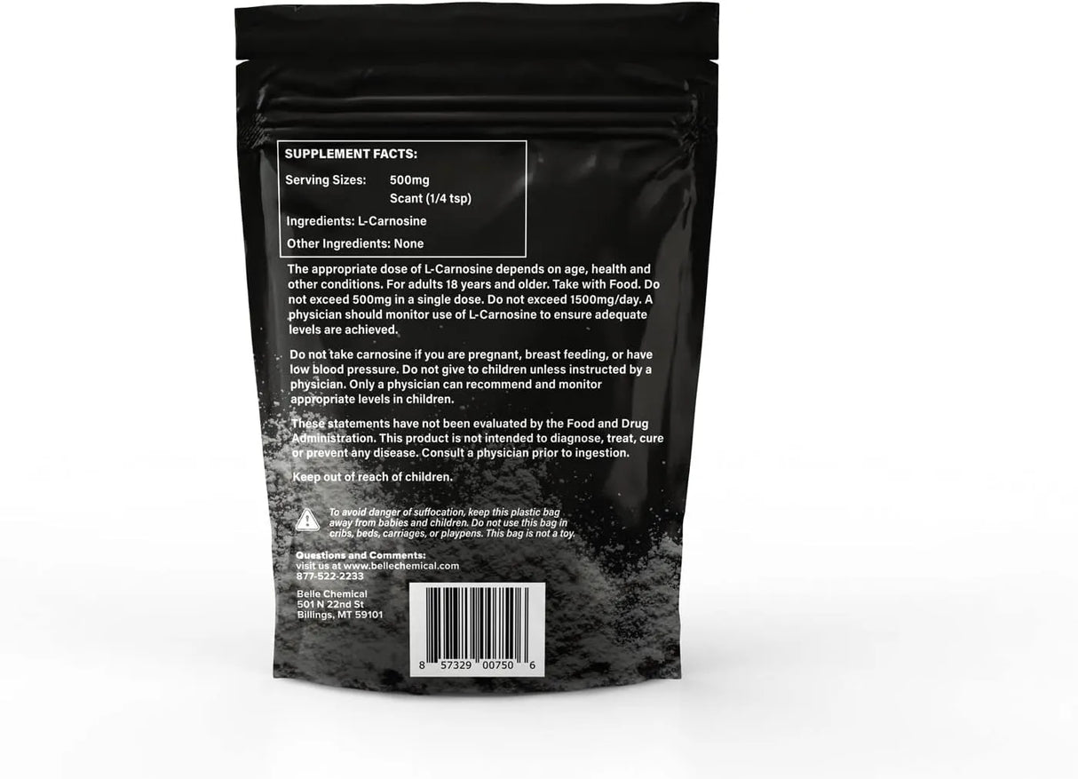 BELLE CHEMICAL - Belle Chemical Pure L-Carnosine Powder 4Oz. - The Red Vitamin MX - Suplementos Alimenticios - {{ shop.shopifyCountryName }}