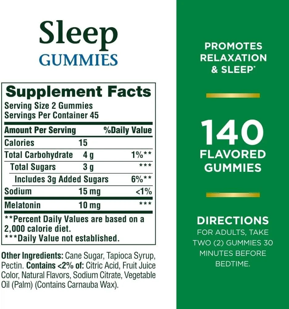 NATURE'S BOUNTY - Nature’s Bounty Sleep Melatonin 10Mg. Gummy Blueberry 140 Gomitas - The Red Vitamin MX - Suplementos Alimenticios - {{ shop.shopifyCountryName }}
