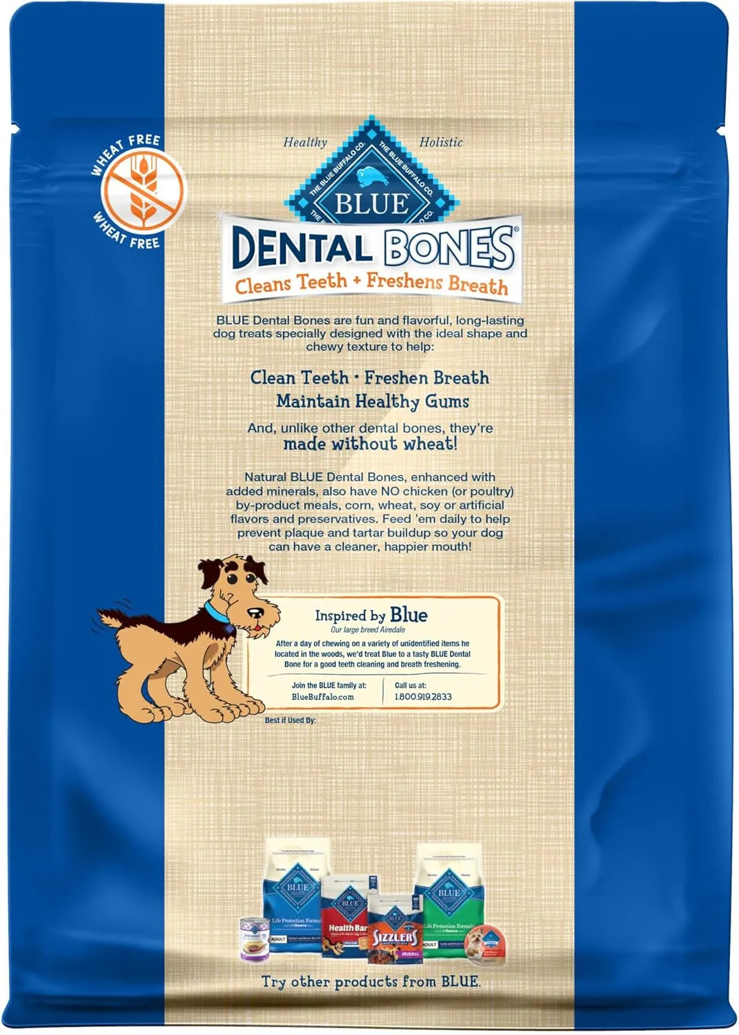BLUE BUFFALO - Blue Buffalo Dental Bones Small Natural Dental Chew Dog Treats 46 Piezas - The Red Vitamin MX - Cuidado Dental Para Perros - {{ shop.shopifyCountryName }}