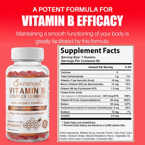 O NUTRITIONS - O NUTRITIONS Sugar Free Vitamin B Complex Vegan Gummies 60 Gomitas - The Red Vitamin MX - Suplementos Alimenticios - {{ shop.shopifyCountryName }}