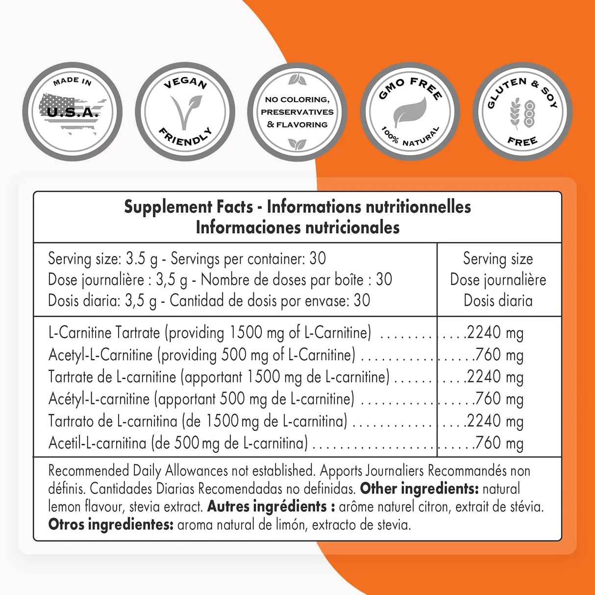 SUPER SMART - Supersmart L-Carnitine Formula with Acetyl & Tartrate 105Gr. - The Red Vitamin MX - Suplementos Alimenticios - {{ shop.shopifyCountryName }}