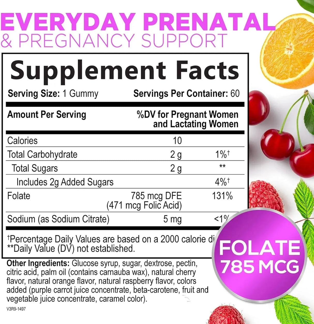 NATURE'S NUTRITION - Nature's Nutrition Folic Acid Gummies for Women 785mcg 60 Gomitas - The Red Vitamin MX - Suplementos Alimenticios - {{ shop.shopifyCountryName }}