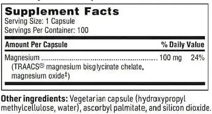 KLAIRE LABS - Klaire Labs SFI Health Magnesium Glycinate Complex 100 Capsulas - The Red Vitamin MX - Suplementos Alimenticios - {{ shop.shopifyCountryName }}
