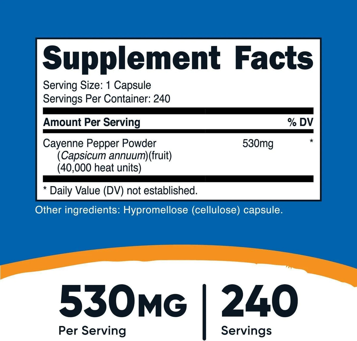 NUTRICOST - Nutricost Cayenne Pepper 530Mg. 240 Capsulas - The Red Vitamin MX - Suplementos Alimenticios - {{ shop.shopifyCountryName }}