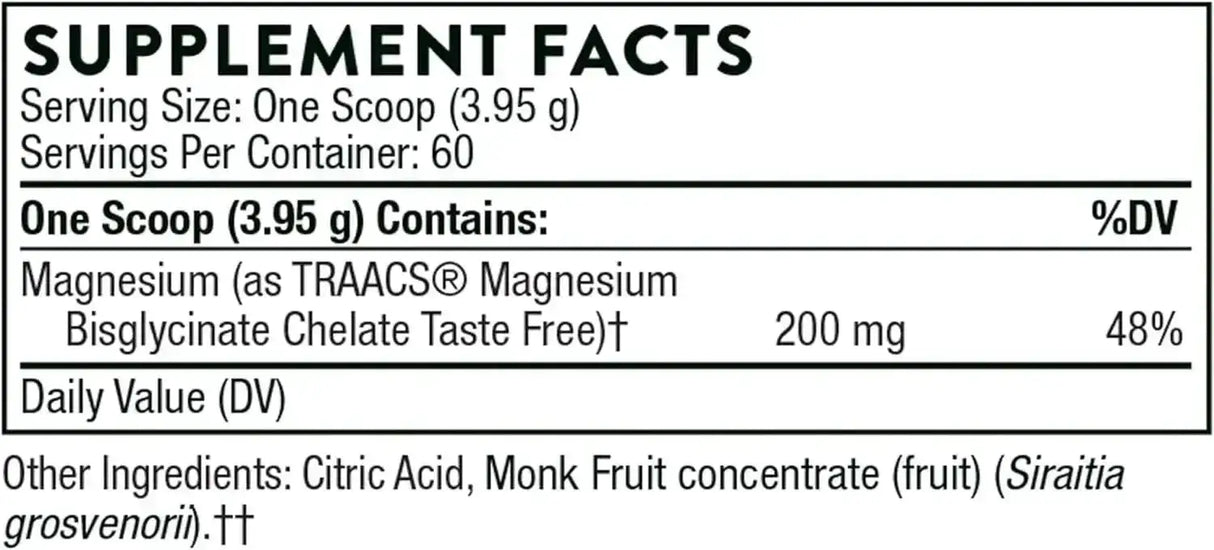 THORNE RESEARCH - Thorne Magnesium Bisglycinate Powder 187Gr. - The Red Vitamin MX - Suplementos Alimenticios - {{ shop.shopifyCountryName }}