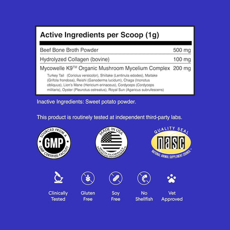 WONDER PAWS - WONDER PAWS Bone Broth Powder with Organic Mushrooms & Collagen 90Gr. - The Red Vitamin MX - Suplementos Herbales Para Perros - {{ shop.shopifyCountryName }}